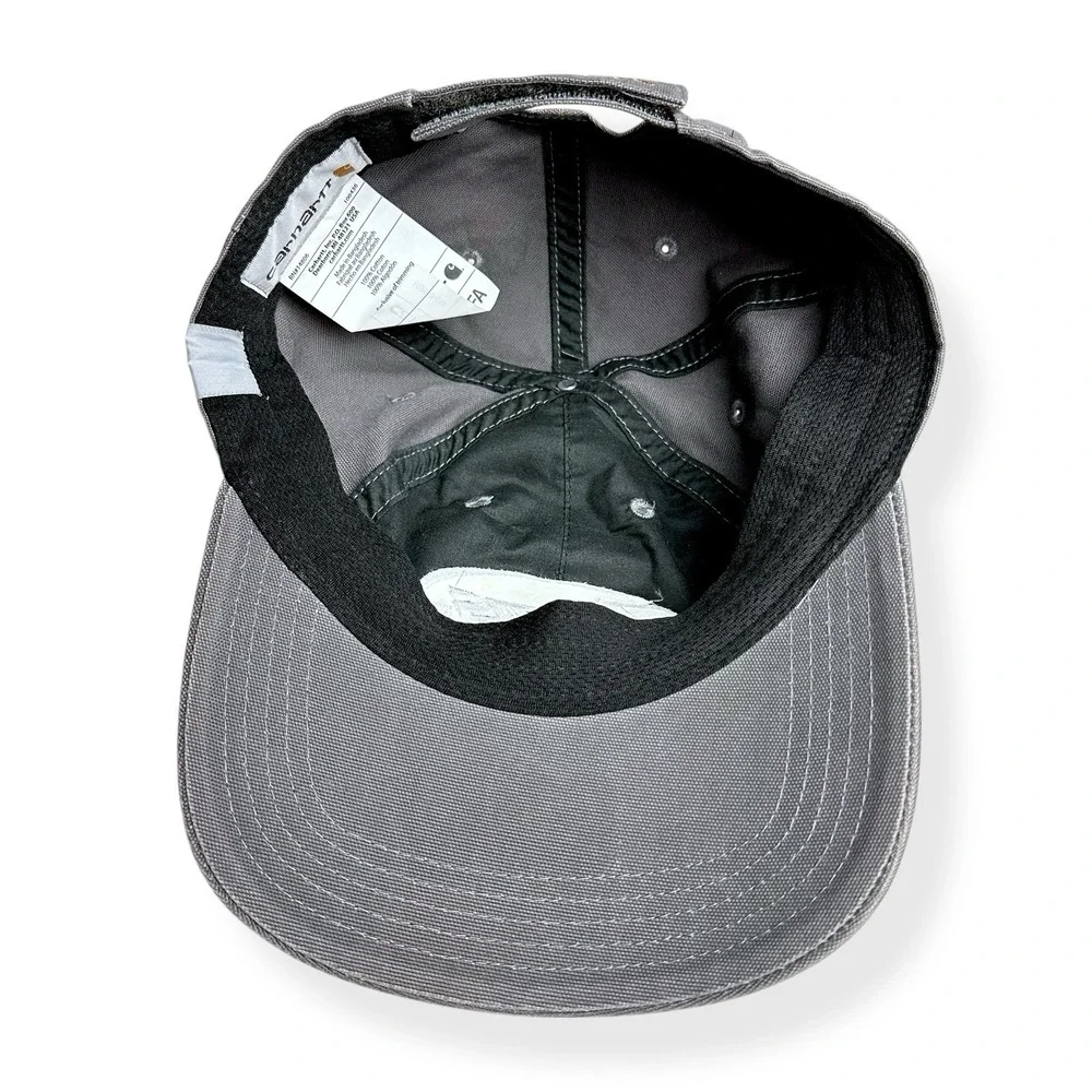 NEW Carhartt Men's Cotton Canvas Hat Adjustable Baseball‎ Cap Gray *Company Logo